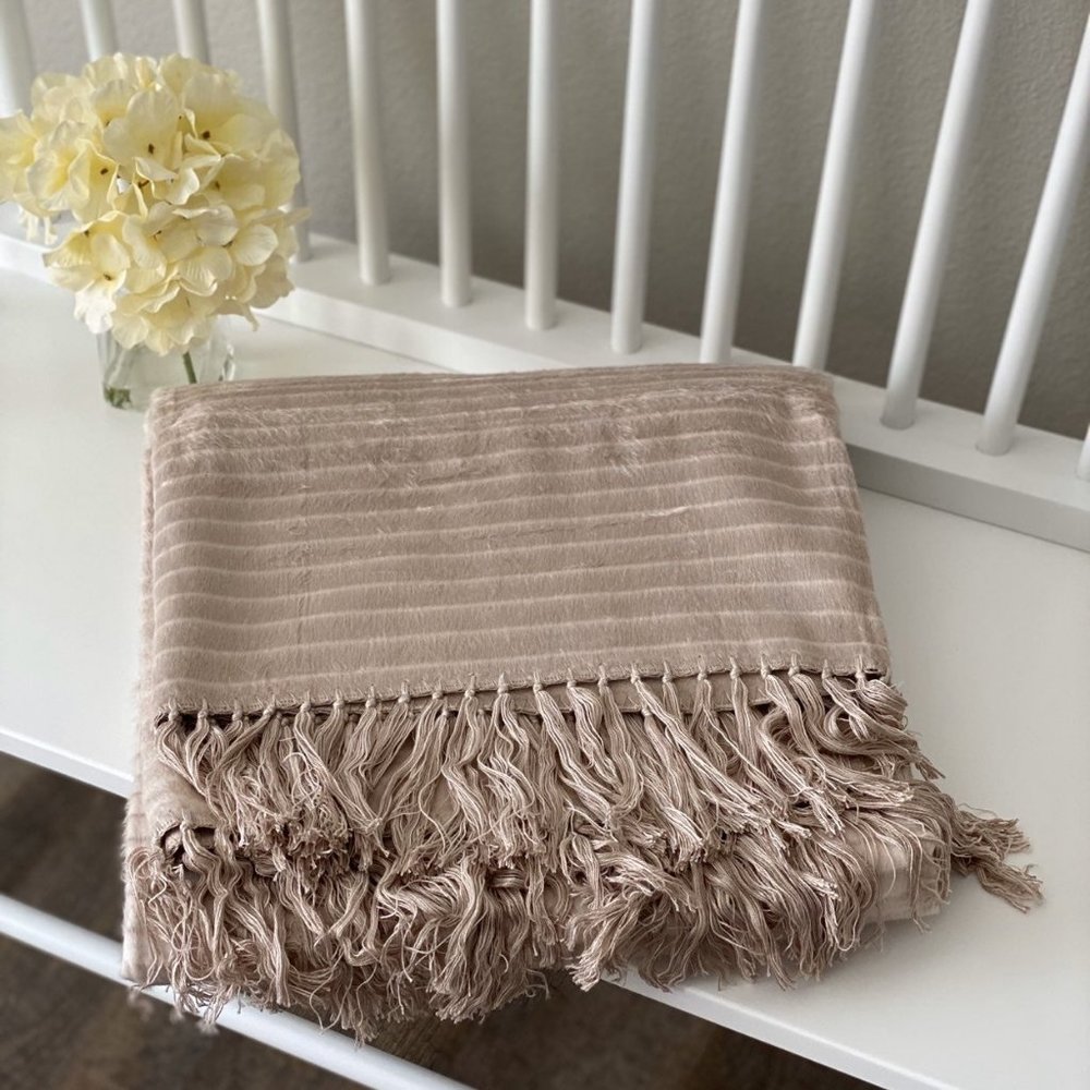 Mina Victory Antler Solid Throw Blankets